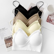 2CM Chest Pads Gather Beautiful Back Camisole BRA TOP Small Breast Underwear Wireless Seamless