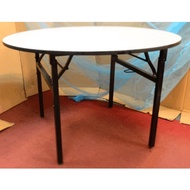Banquet Table - round 150 diameter  x 75H cm Strong Metal leg 32 x 32mm, Foldable table 5ft,  Dining