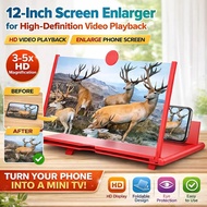【Adjustable HD Viewing】3-in-1 Telescopic Phone Screen Magnifier with Stand Portable HD Mobile Amplif