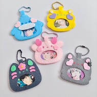 Plave Felt ID Photo Holder Keychain ID Photo Holder/ ID Photo Keychain/