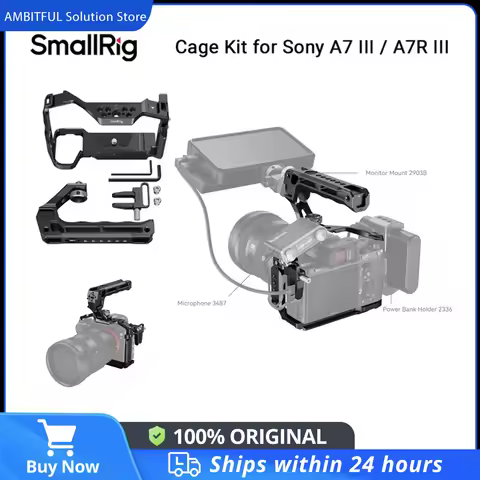 SmallRig A7 III / A7R III Cage Kit with Top Handle HDMI Cable for Sony Alpha 7 III / Alpha 7R III Po