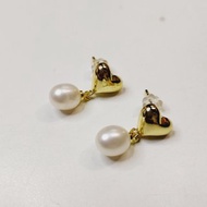 日本淡水珍珠耳環