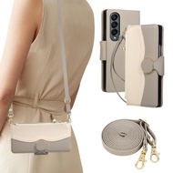 Fashion HQ Leather Phone Case Wallet Card Cover for Samsung Galaxy Z Fold7 Fold 6 5 4 3 Zippered Poc