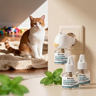 Calm Feline Stress Anxiety: 90ml Cat Care Diffuser Set (Safe Natural Home Comfort Relaxation)