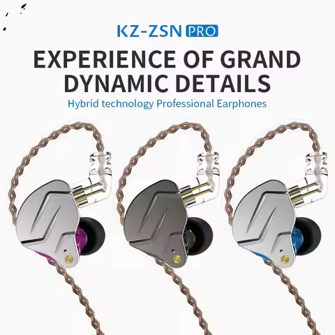 KZ ZSN PRO 1BA+1DD Hybrid In Ear Earphone HIFI DJ Monito Running Sport Earphone Earbud KZ ZS10 PRO A