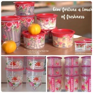 2133 Tupperware Lucky Blooms One Touch set /Tupperware One Touch Pink Blossom Set -Ready Stock