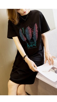 หวาน สไตล์ความยาวปานกลาง เดรส แขนสั้น เสื้อผ้าผู้หญิง จาก Taobao ข้อเสนอพิเศษวันนี้สําหรับ ฤดูใบไม้ผ