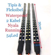 54LED 30CM LED STRIP STROBO 12VOLT - 24VOLT FLEXIBLE WATERPROOF