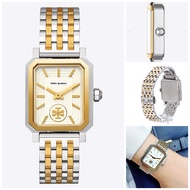 Tory Burch Rectangular Two-Tone White Dial Robinson Watch TBW1501