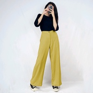 Highwaist Linen Culottes Women's Long Linen Culottes Work Pants