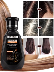 Hair Growth Essential Oil Biotin Cold-Pressed DHT Blocker and Hair Growth Shampoo Anti-Hair Loss Con