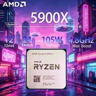 AMD | AMD Ryzen 9 5900X R9 5900X 3.7GHz-4.8GHz 12-Core 24-Thread CPU Processor 7NM L2=6MB L3=64M ซ็อ