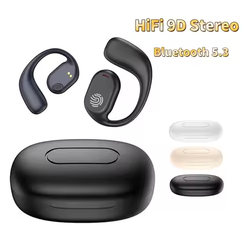 Bone Conduction Earphones Bluetooth5.3 HiFi 9D Stereo Wireless Sports Earbuds Touch Control Waterpro