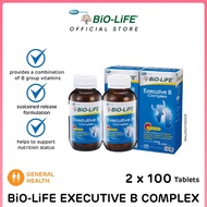 BiO-LiFE Executive B Complex Vitamin B (2 x 100 Tablets)