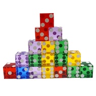 5pcs High-grade Acrylic Transparent Dice D6 19mm Casino Dice with Razor Edges 24BD