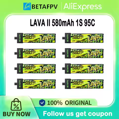 BETAFPV LAVA II 580mah 1S 95C Battery for Air75, Meteor75 Pro, Cetus Pro, Cetus X Whoop Drone FPV Ra