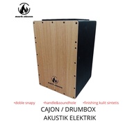 Cajon acoustic electric drumbox electric cream color