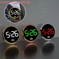 LANGMENGXUAN Car Dashboard Clock, Touch-Activated LED Time Display Digital Clock, Desk Electronic Cl