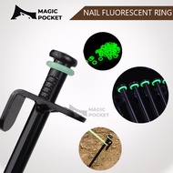 1PC Camping Peg Fluorescent Ring Peg Khemah Stake Nail Ground Nail  Flysheet Besi Stake Nail Pancang