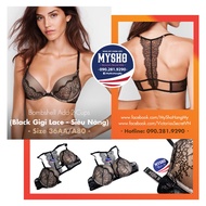 [Size 36AA/A80 - Cup A] SUPER BREAST ENLARGEMENT Women's Bra, Color: Black Gigi Lace (Add 2 cups)