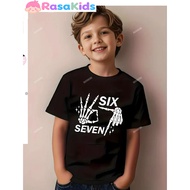 COD67 Six Seven Italian Brain Rot Math Joke TShirt Funny Casual Short Sleeve Round Neck Tops Comfort