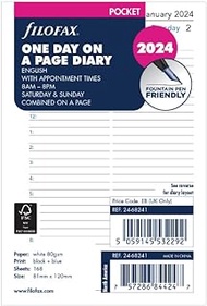 Filofax Pocket day per page English appointments diary - 2024