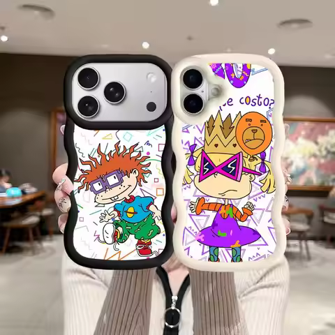 Cartoon Funny R-Rugrats Case for iPhone 8 17 Air 12 16 Pro Max XR 15 Plus 13 11 14 Soft Phone Cover