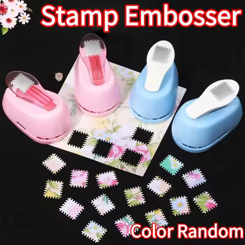 Color Random/ Various Stamp Shape Punch Embossing Machine For Home School Handmade Square&Round Hole