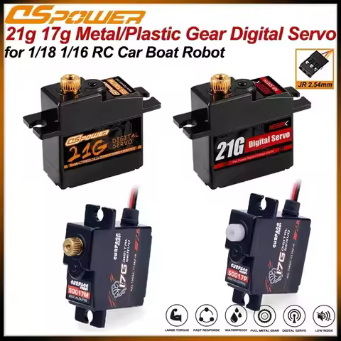 DSPOWER 21g 17g Digital RC Servo Metal/Plastic Gear for 1/18 1/16 RC Crawler Car MN82 MN99s MN78 MN1
