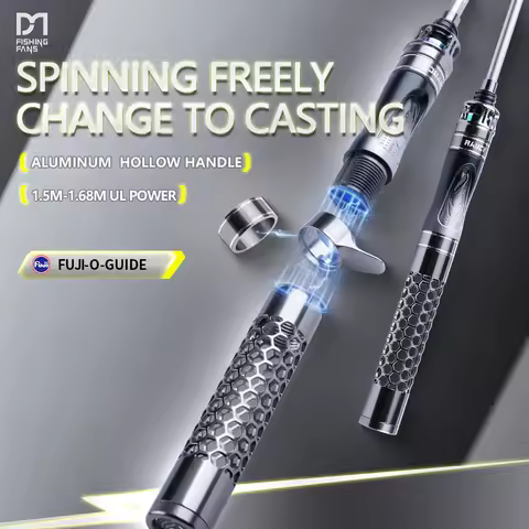 FISHINGFANS RANCY 3.0 ONE ROD WITH SPINNING CASTING DOUBLE SIZE FUJI O GUIDE TRAVEL PORTABLE UL ULTR