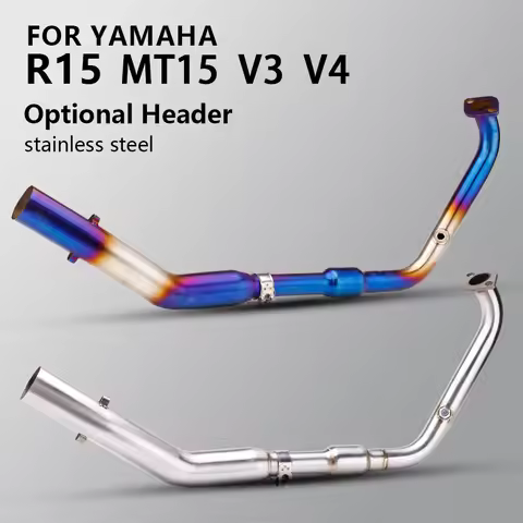 For YAMAHA MT15 R15 XSR155 V3 V4 Motorcycle Exhaust System Modified Stainless Front Pipe 51MM Interf