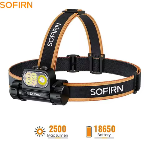 SOFIRN HS22 Headlamp SFT25R 18650 LED Flashlight 2700K-6000K Multi Light Resource USB C Rechargeable