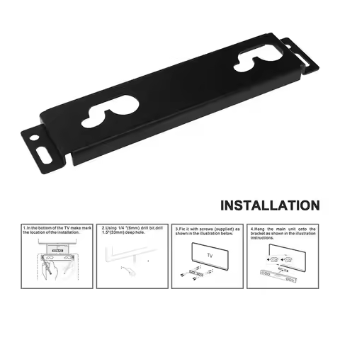 Wall Mount Sound Bar Mounts Metal Anti-Drop Speaker Wall Bracket Under TV Sound Bar Shelf for LG Spe