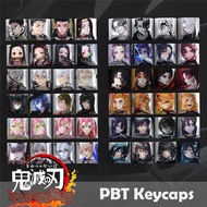 【】 Pbt Anime Keycaps Demon Slayer Dye Sublimation Cherry Profile Key Cap For Mechanical Keyboard Mx 