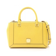 【二手】 MCM手提包，兩用，黃色皮革，女士，二手 A