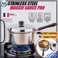 Stainless Steel Sauce Pan with Lid Pot Sauce Pot with Cover Cookware Maggi Pot PERIUK TANGKAI PANJAN