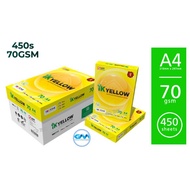 IK YELLOW A4 Copier Paper 70gsm 450Shts | A4 Paper 70gsm