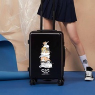 กระเป๋าเดินทาง20/24นิ้ว 4ล้อหมุนได้ 360 องศา นิ้วลายการ์ตูน suitcase 20/24 inches น้ำหนักเบา กระเป๋าลากน้ำหนักเบา กันน้ำ  luggage bag suitcase