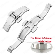 4.5mm 6mm Stainless Steel Buckle for Tissot Double Push Butterfly Buckles Silver Metal Folding Clasp Strap Button Accessories