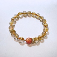 天然礦石 鈦晶 8.5mm 金太陽 手鍊
