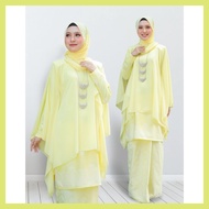[Baju Kurung Moden] KURUNG QUEEN + CAPE (SOFT YELLOW)