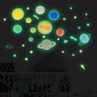 [Ready Stock] Planet Luminous Stickers Luminous Wall Stickers Children's Room Wall Stickers Fluoresc