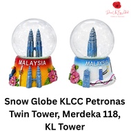 Malaysia Souvenir Snow Globe KLCC Petronas Twin Tower Merdeka 118 Snowball Crystal Ball Home Decor G