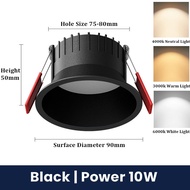 [SG] 7/10W 3 Color Recessed LED Ceiling Light Dimmable LED Downlight Spotlight Tri Colour Round 75mm