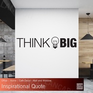 Think Quote Cutting Sticker Glass Wall Sticker Quotes