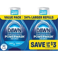 Dawn Powerwash Fresh Dish Spray, Liquid Dish Soap, Dish Soap Refill, Dish Detergent Liquid, 2 Refill