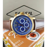 FOSSIL BUCHANAN leather chronograph watch