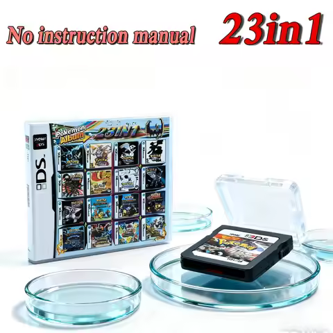 23 in 1 Compilation DS NDS 3DS 3DS NDSL Game Cartridge Card Video Game Handheld Player Game Card (R4