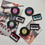 [1260 People Rated] INS Creative Retro Vinyl Record Magnet Fridge Music Nostalgia Air Vent Board Mag