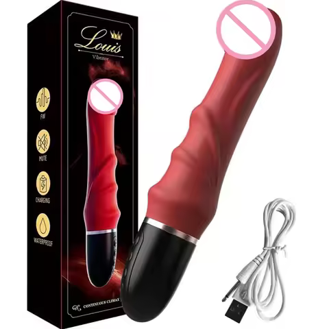 Female Vibrator G-spot Vibrator Simulation Dildo 10 Vibration Modes Soft Silicone Powerful Vibrator